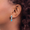 Gemstone & Opal Dangle Earrings