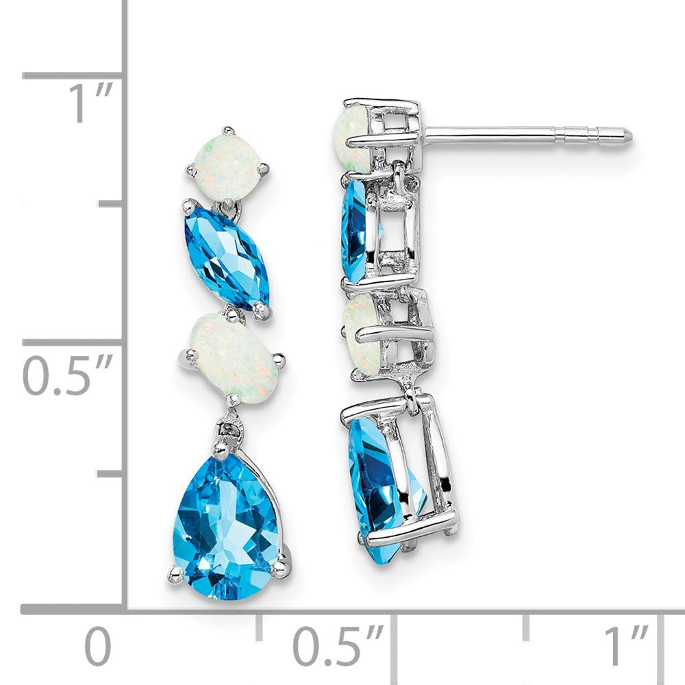 Gemstone & Opal Dangle Earrings