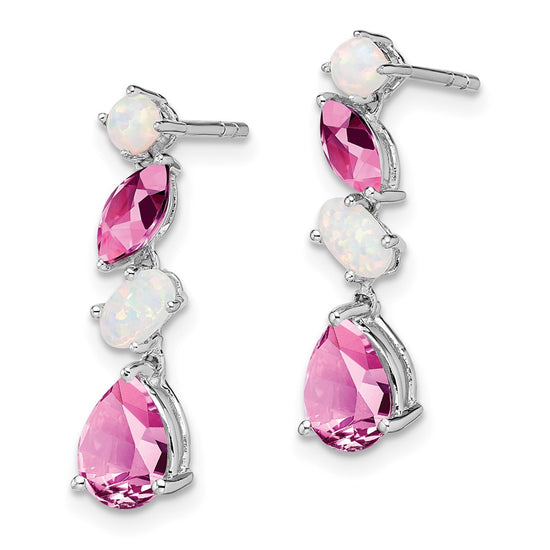 Gemstone & Opal Dangle Earrings