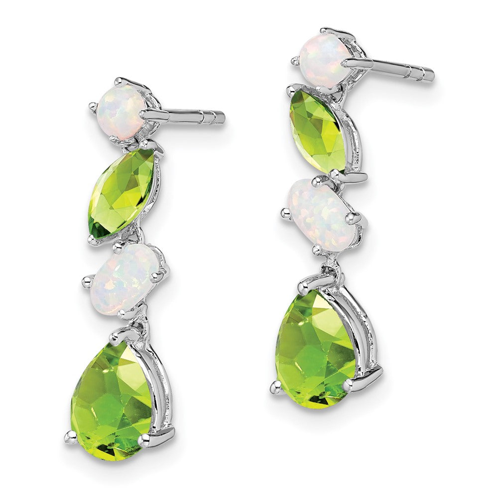 Gemstone & Opal Dangle Earrings