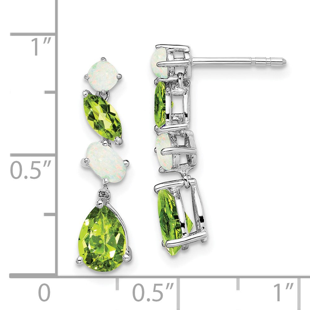 Gemstone & Opal Dangle Earrings