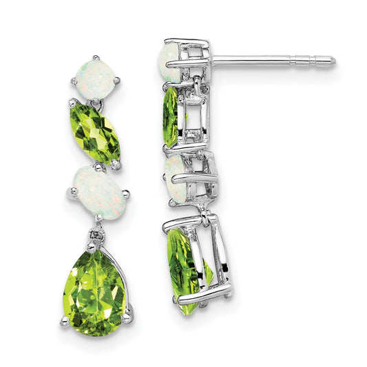 Gemstone & Opal Dangle Earrings