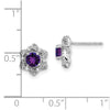 Gemstone & Diamond Post Earrings