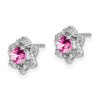 Gemstone & Diamond Post Earrings