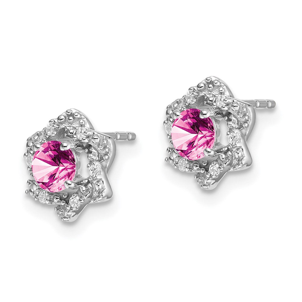 Gemstone & Diamond Post Earrings