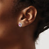 Gemstone & Diamond Post Earrings