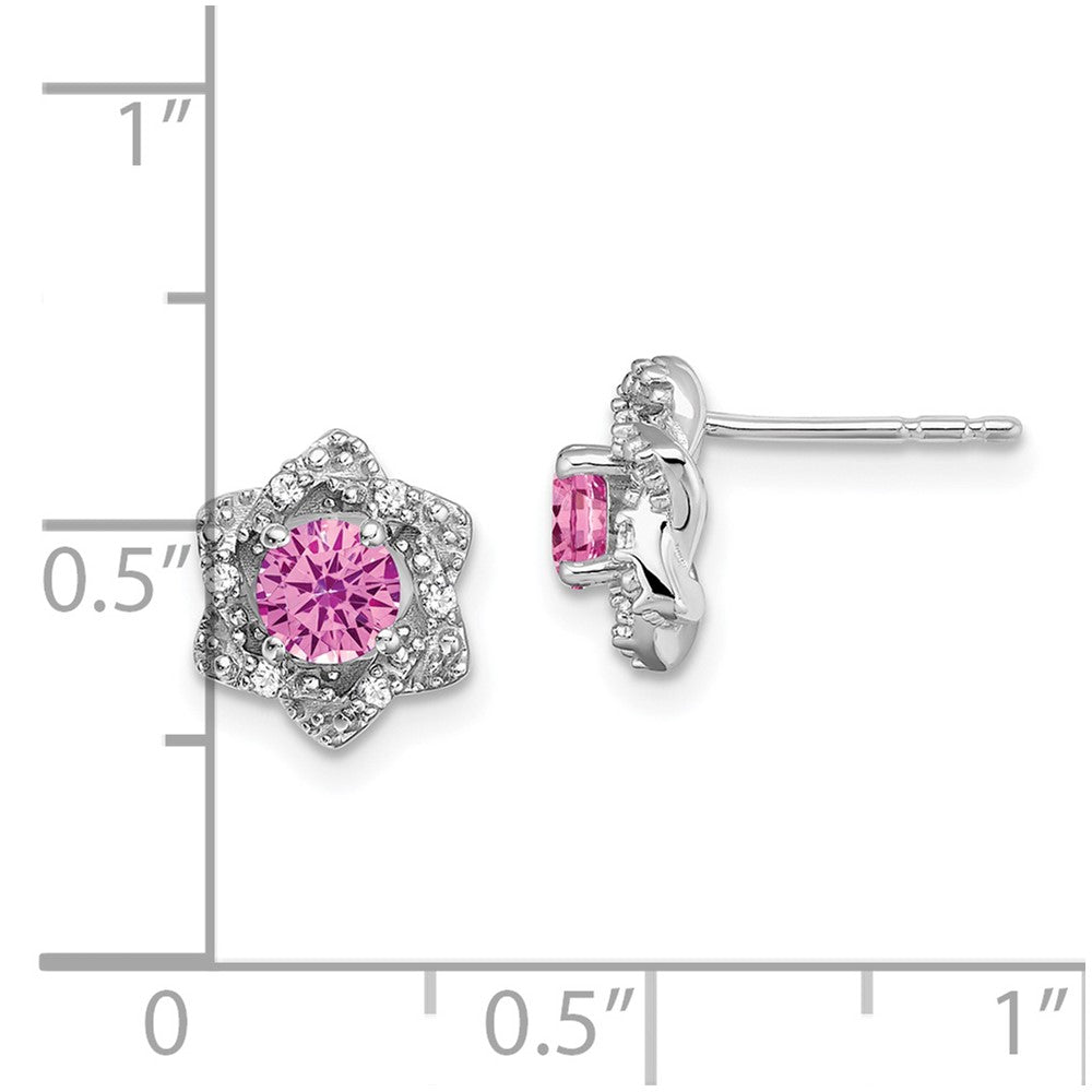 Gemstone & Diamond Post Earrings