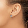 Gemstone & Diamond Post Earrings