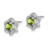 Gemstone & Diamond Post Earrings