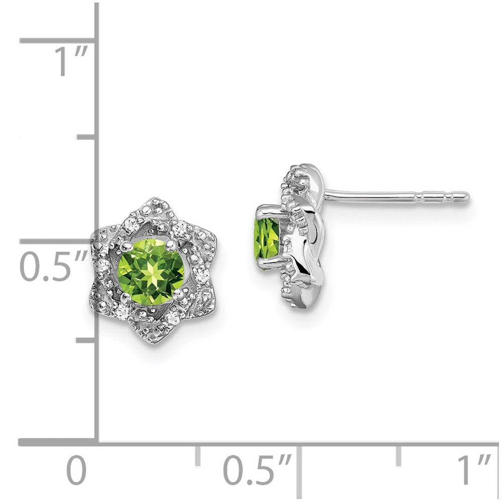 Gemstone & Diamond Post Earrings