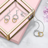 14k Two-tone 3/8 carat Lab Grown Diamond VS/SI+ G+ Fancy Circle Drop Post Dangle Earrings