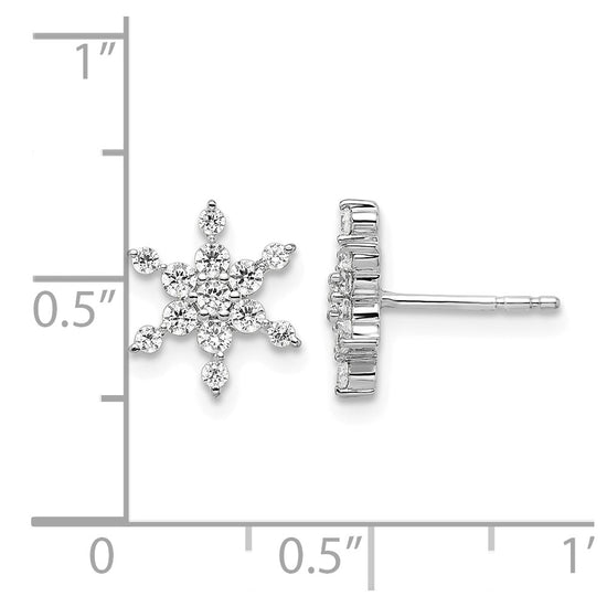 Gold Lab Grown Diamond Snowflake Cluster Jewelry