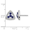 Diamond & Gemstone Triangle Post Earrings