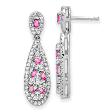 Diamond & Gemstone Teardrop Earrings