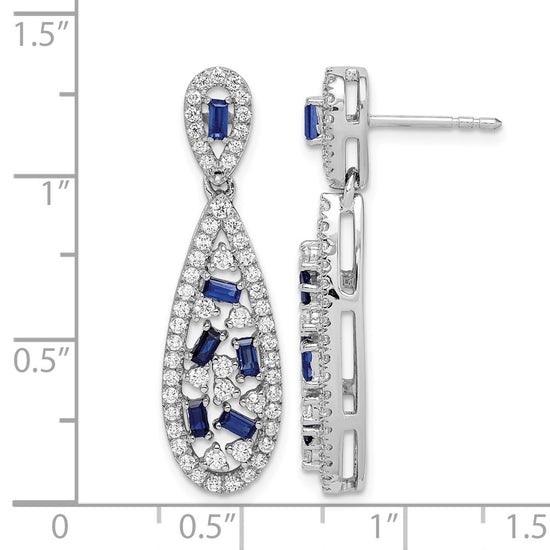 Diamond & Gemstone Teardrop Earrings
