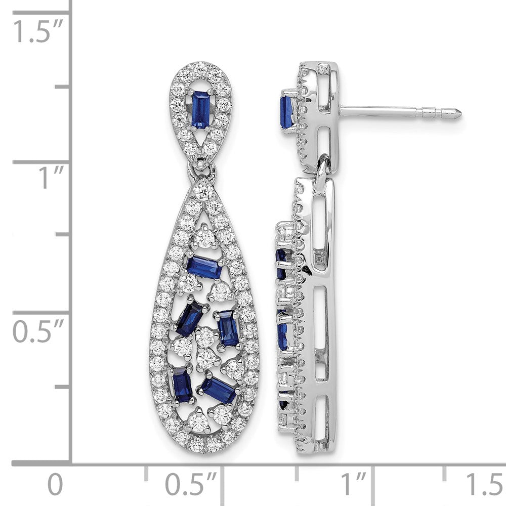 Diamond & Gemstone Teardrop Earrings