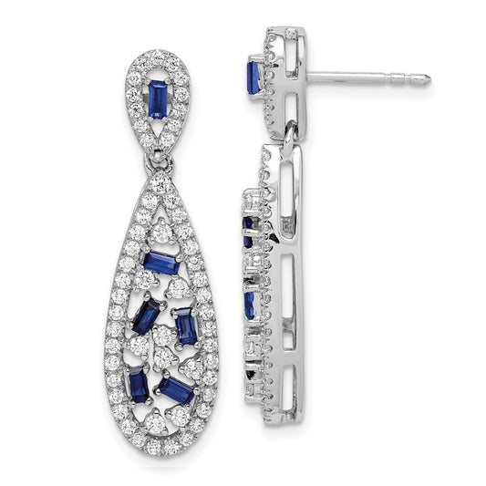 Diamond & Gemstone Teardrop Earrings