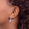 Diamond Circle Drop Leverback Earrings
