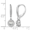 Diamond Circle Drop Leverback Earrings