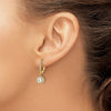 Diamond Circle Drop Leverback Earrings