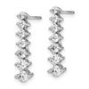 Diamond Graduating Drop Post Earrings