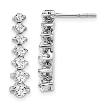 Diamond Graduating Drop Post Earrings