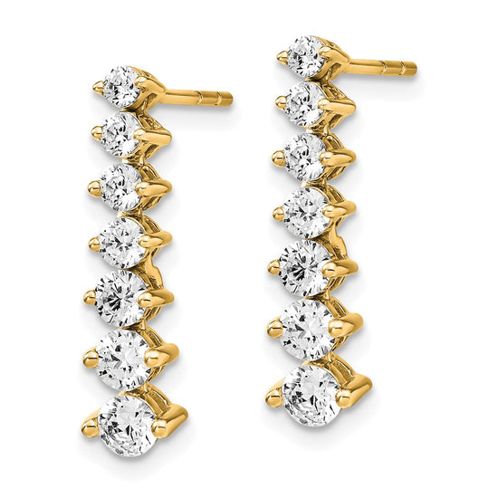Diamond Graduating Drop Post Earrings