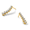Diamond Graduating Drop Post Earrings