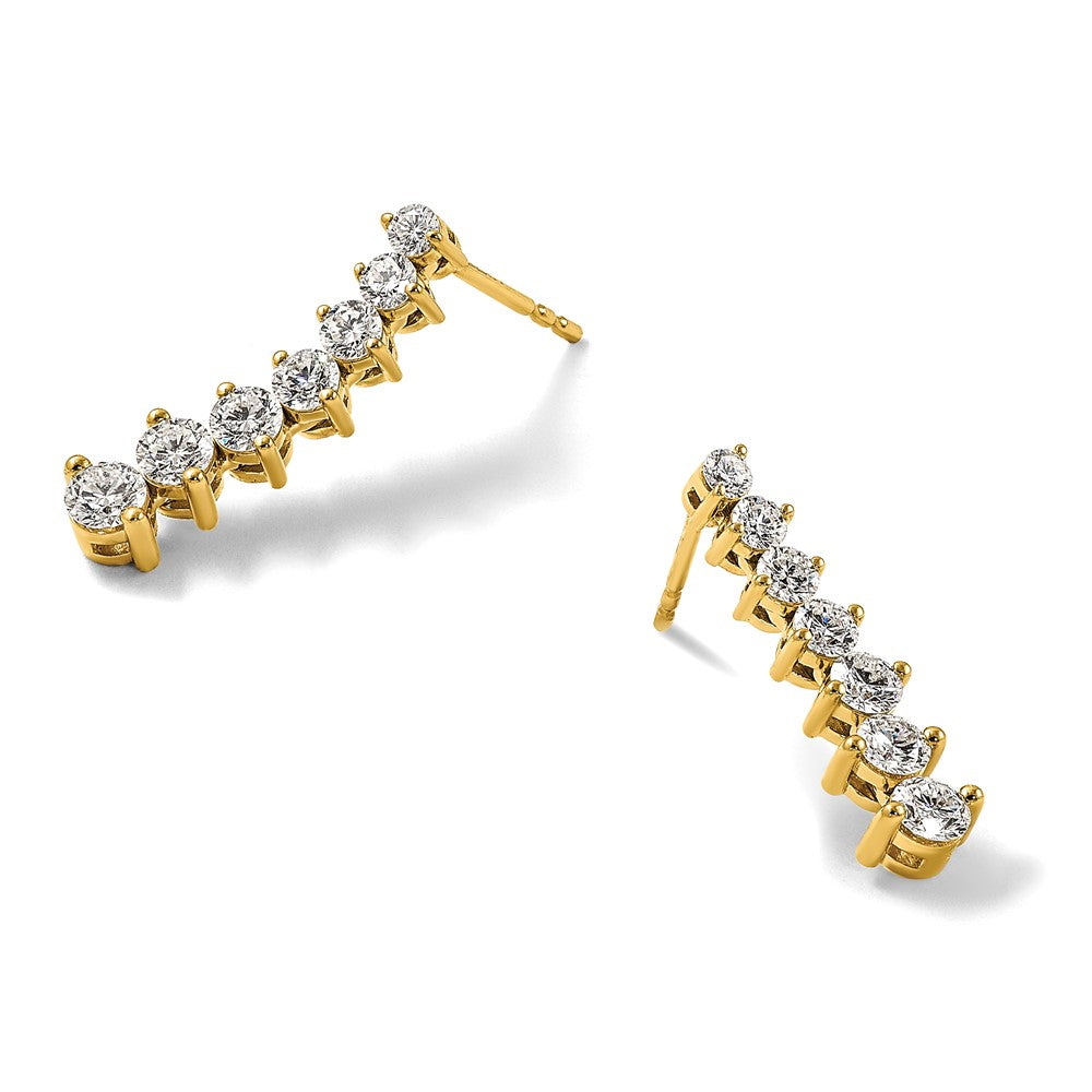 Diamond Graduating Drop Post Earrings