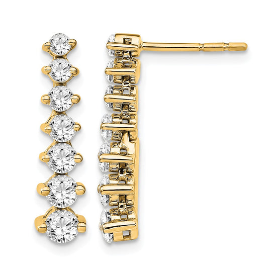 Diamond Graduating Drop Post Earrings