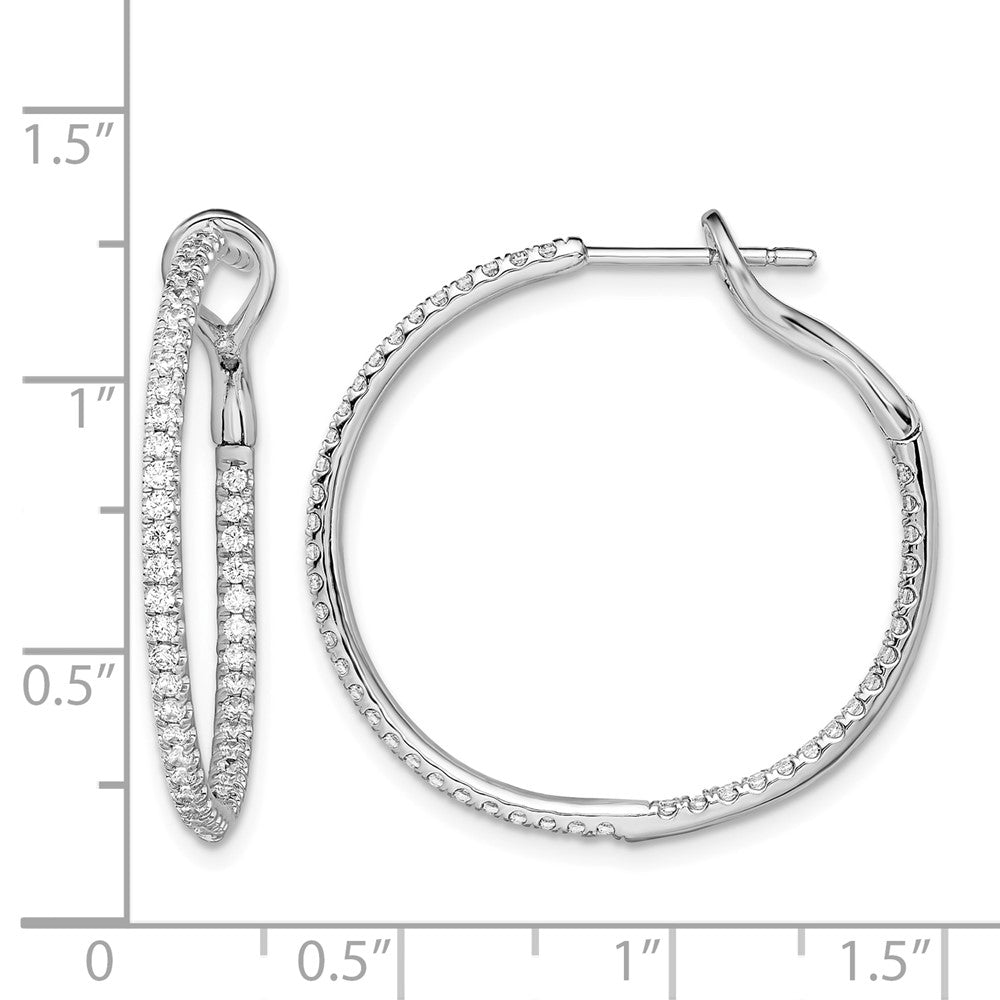 Diamond In & Out Hoop Earrings