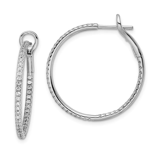 Diamond In & Out Hoop Earrings