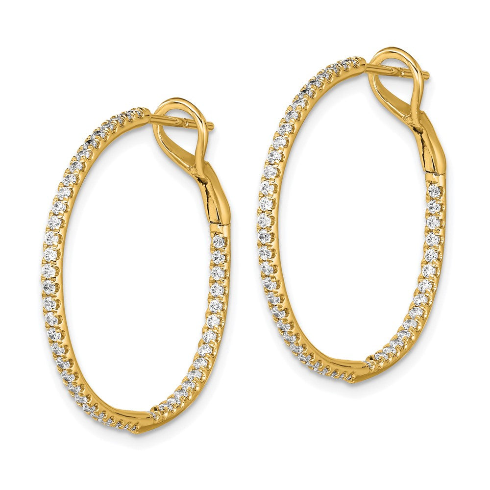 Diamond In & Out Hoop Earrings