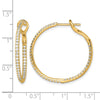 Diamond In & Out Hoop Earrings
