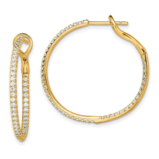 Diamond In & Out Hoop Earrings