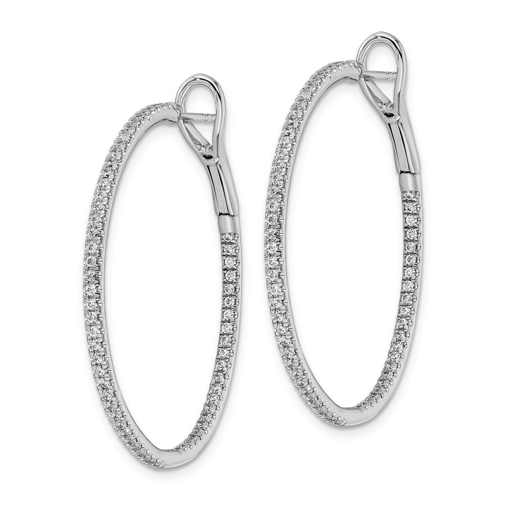 Diamond In & Out Hoop Earrings