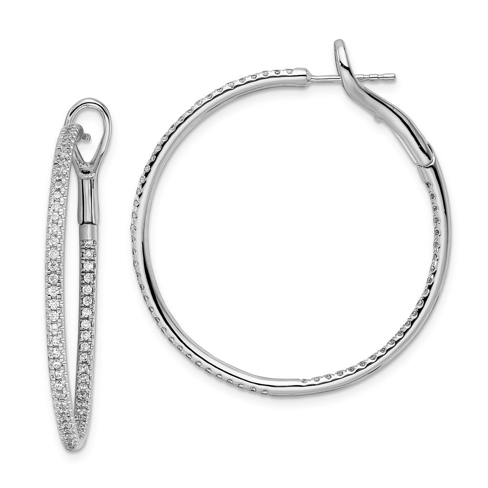 Diamond In & Out Hoop Earrings