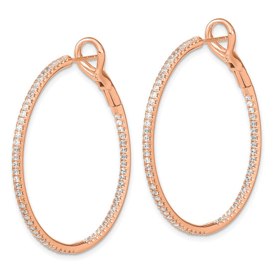 Diamond In & Out Hoop Earrings