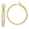 Diamond In & Out Hoop Earrings