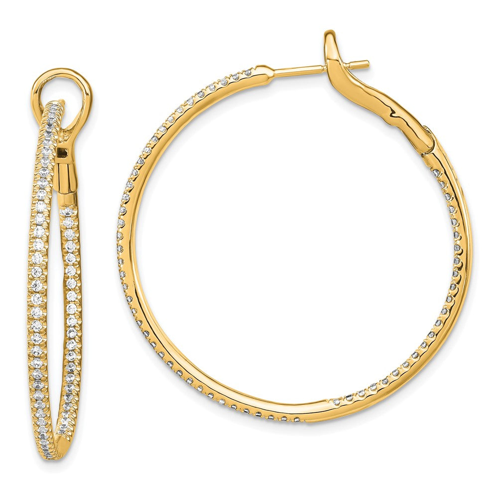 Diamond In & Out Hoop Earrings