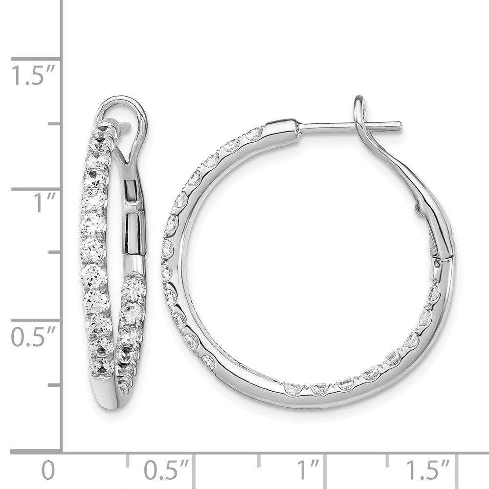 Diamond In & Out Hoop Earrings