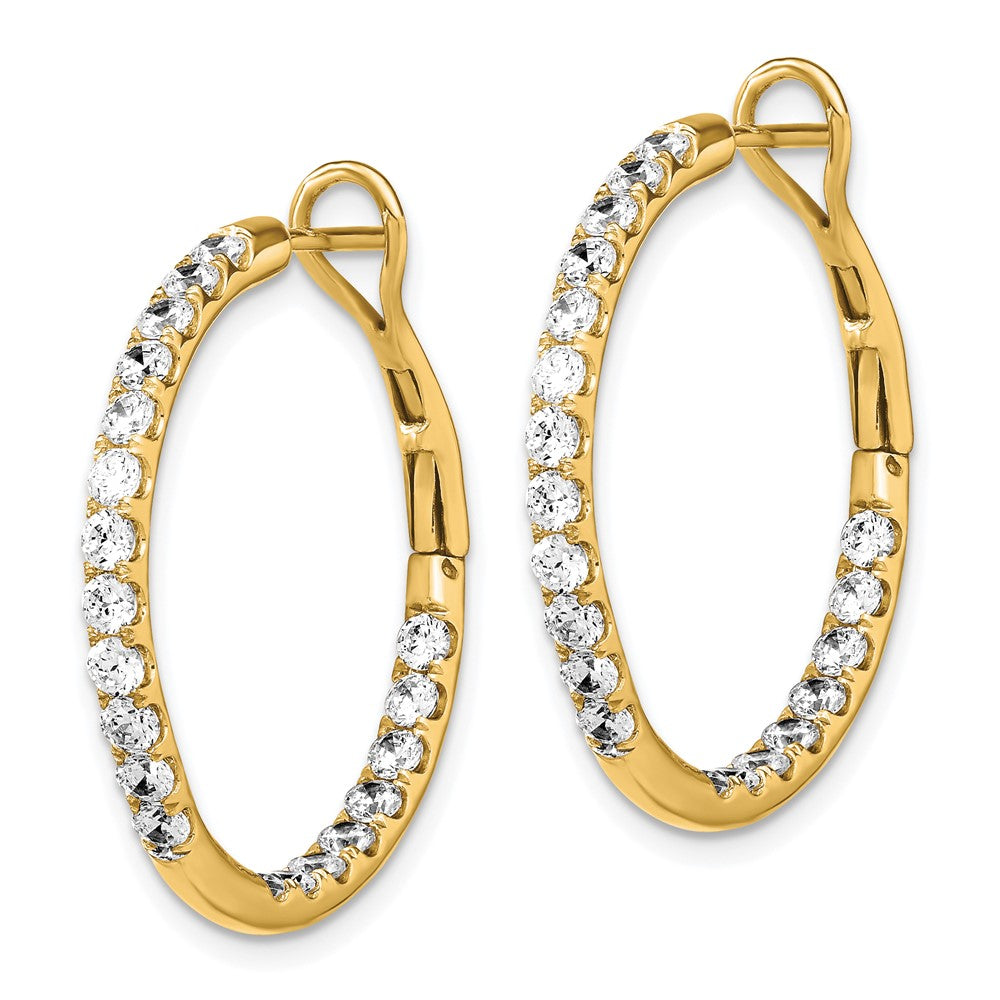 Diamond In & Out Hoop Earrings