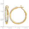 Diamond In & Out Hoop Earrings