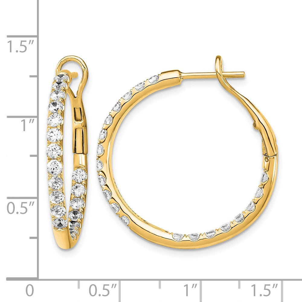 Diamond In & Out Hoop Earrings