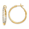 Diamond In & Out Hoop Earrings