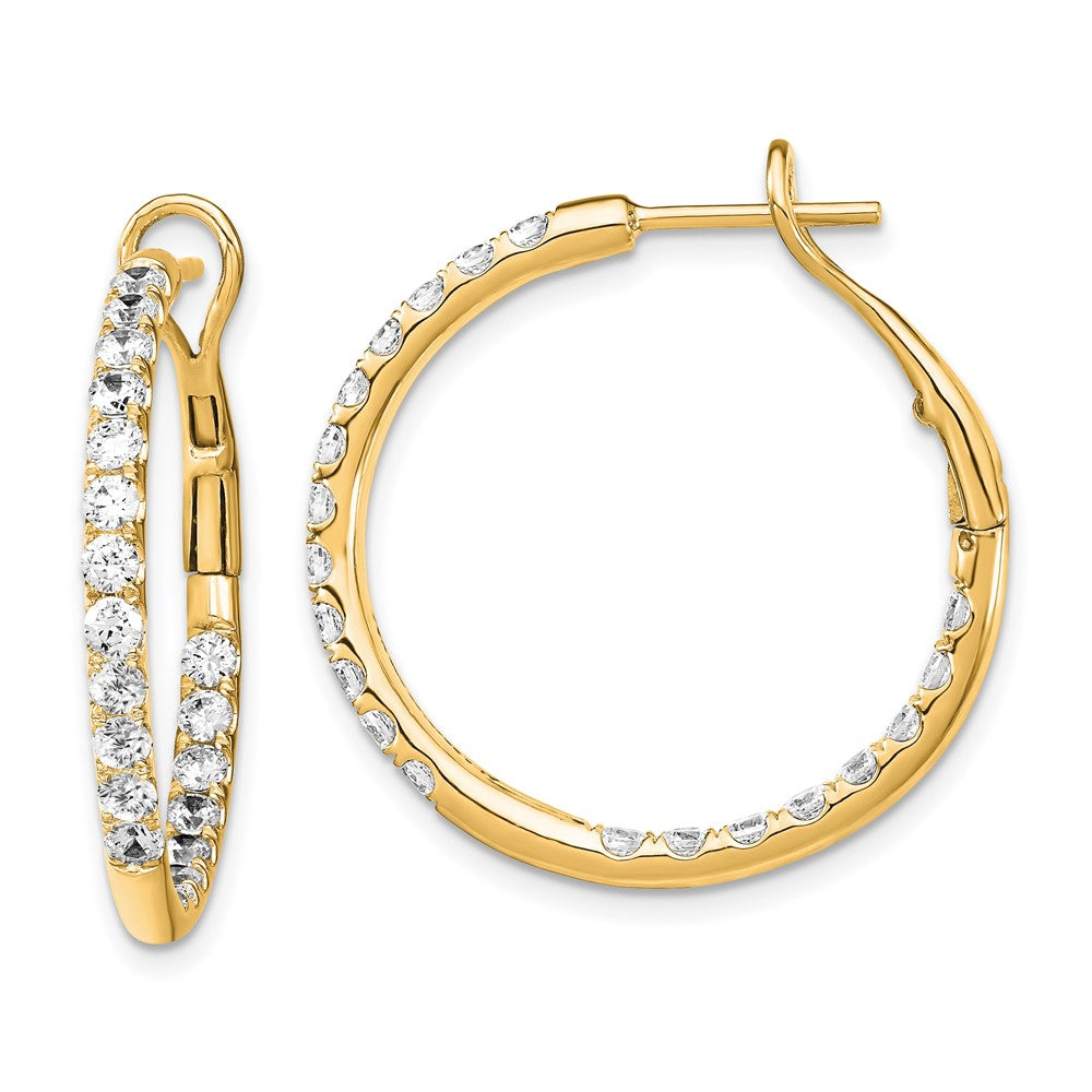 Diamond In & Out Hoop Earrings