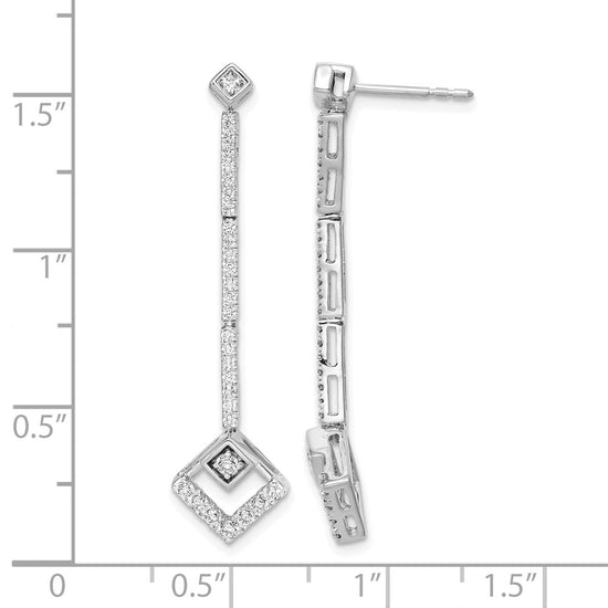 Diamond Dangle Post Earrings