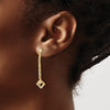 14k 1/2 carat Lab Grown Diamond VS/SI+ G+ Complete Dangle Post Earrings