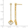 Diamond Dangle Post Earrings