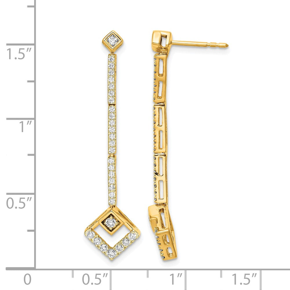 Diamond Dangle Post Earrings
